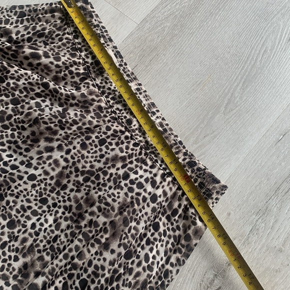 A New Day Leopard Print Midi Skirt pleated size M casual career animal print - Picture 11 of 12
